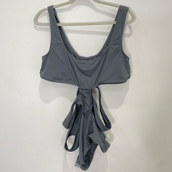 NWT Skims Swim Cutout Monikini in Grey Cobalt - Picture 6 of 7